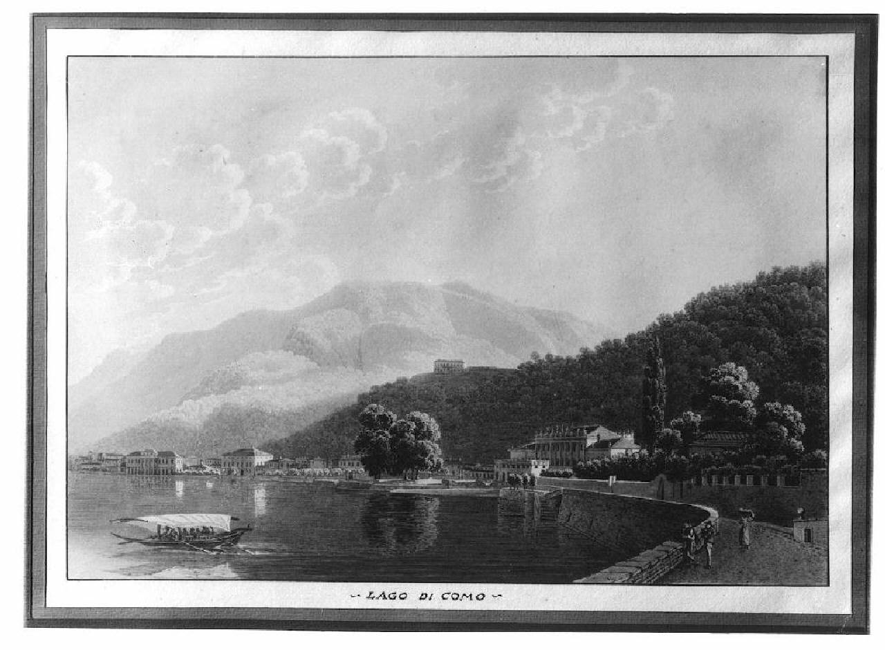 veduta del lago di Como (stampa) - Ambito svizzero (Primo quarto sec. XIX)