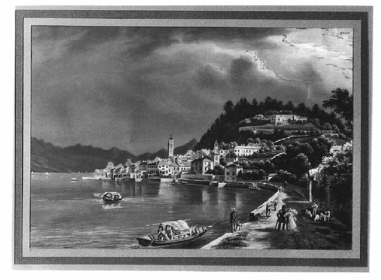 veduta del lago di Como (dipinto) - Ambito italiano (sec. XIX)