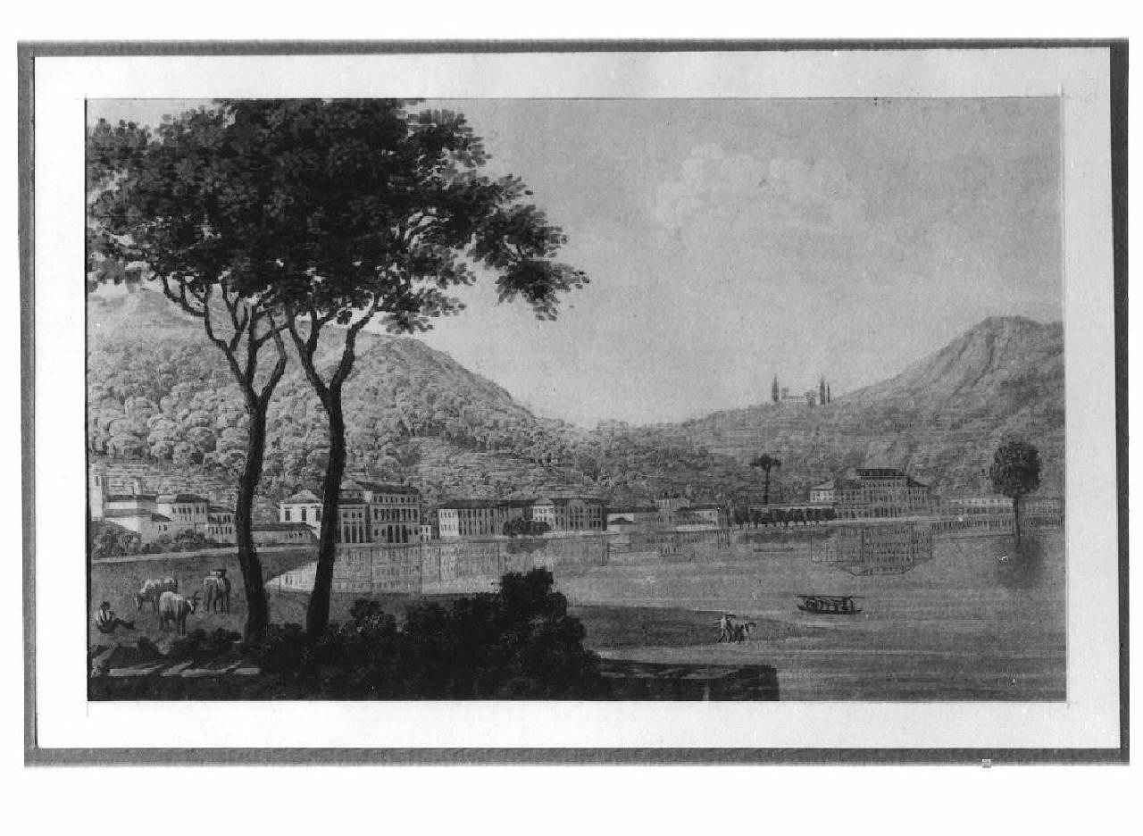 veduta del lago di Como (stampa) - Ambito italiano (sec. XIX)