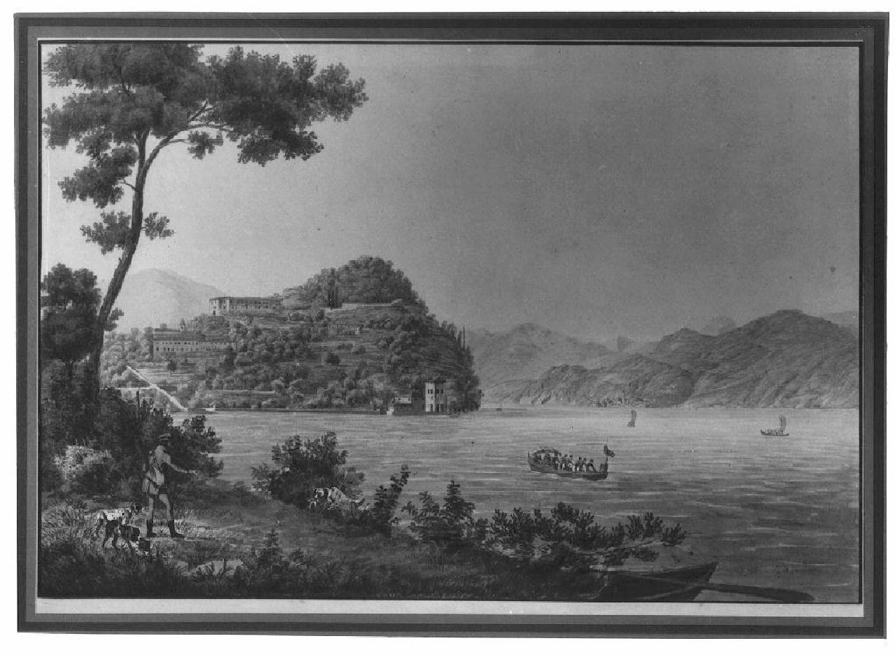 veduta del lago di Como (stampa) - Ambito italiano (secc. XVIII/ XIX)