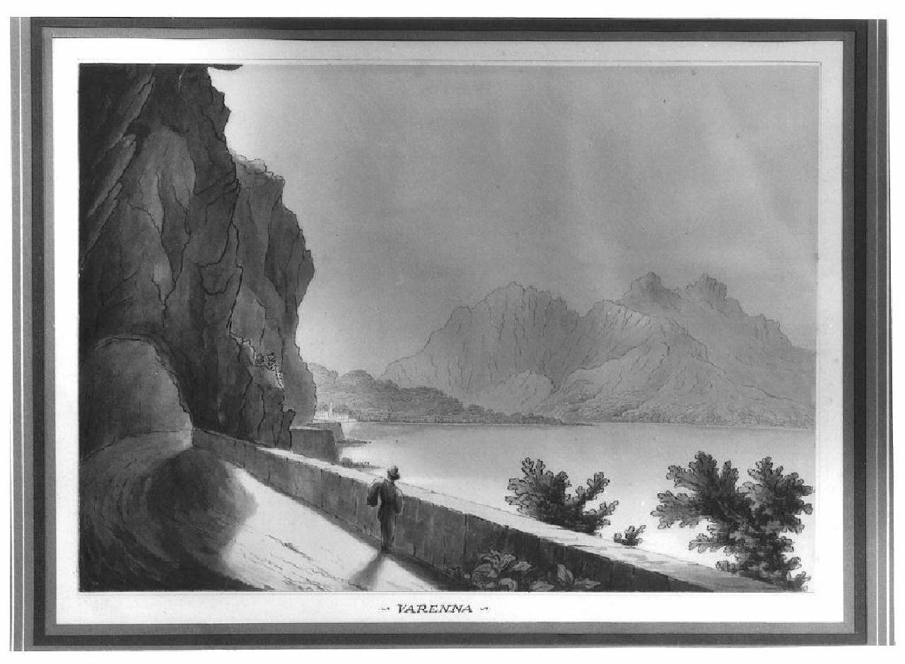 veduta del Lago di Como, Varenna. (dipinto) (sec. XIX)