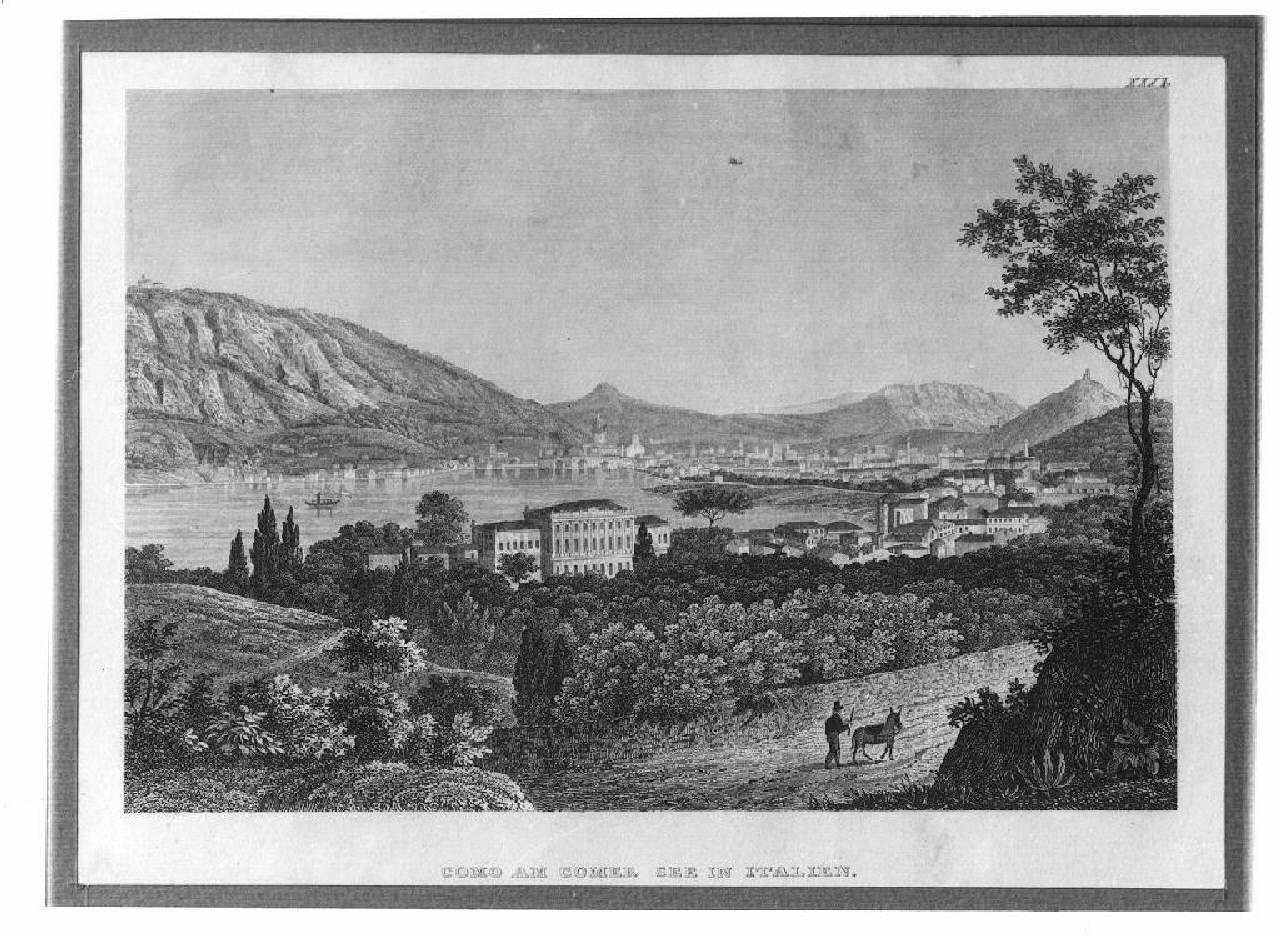 veduta del lago di Como (stampa) - Ambito tedesco (Prima metà sec. XIX)