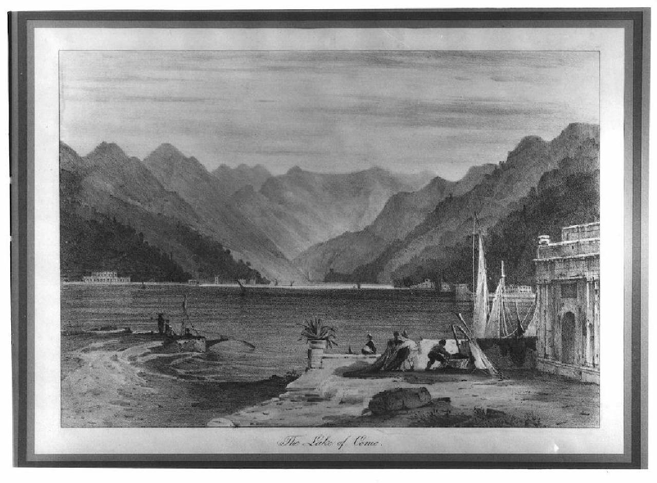 veduta del lago di Como (stampa) - Ambito inglese (sec. XIX)