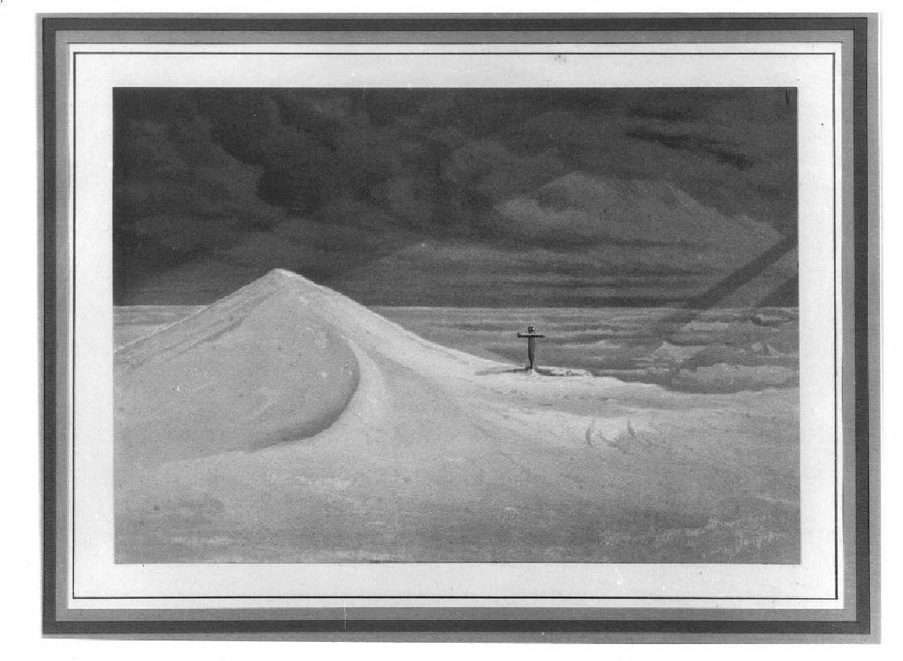 paesaggio polare. (stampa) - produzione inuit (sec. XX)
