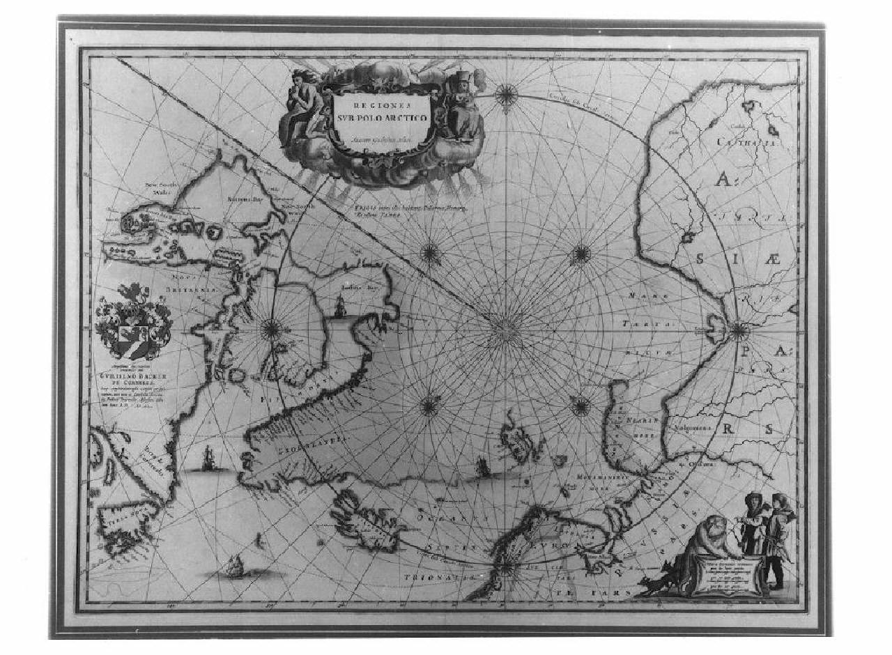 Cartina geografica del Polo Nord (stampa) - produzione inglese (sec. XX)