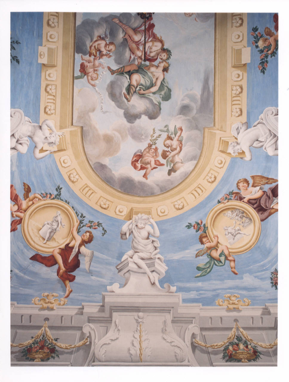 Giustizia e Pace, Giustizia e Pace (dipinto murale) di Porrani, Antonio Maria (e aiuti) - Ambito lombardo (sec. XVIII)