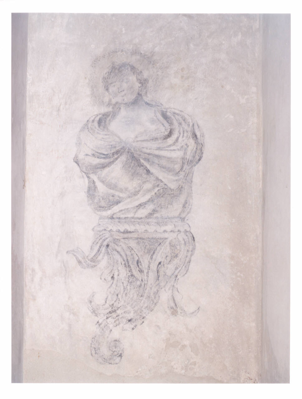 busto maschile (disegno murale) - manifattura lombarda (prima metà sec. XIX)