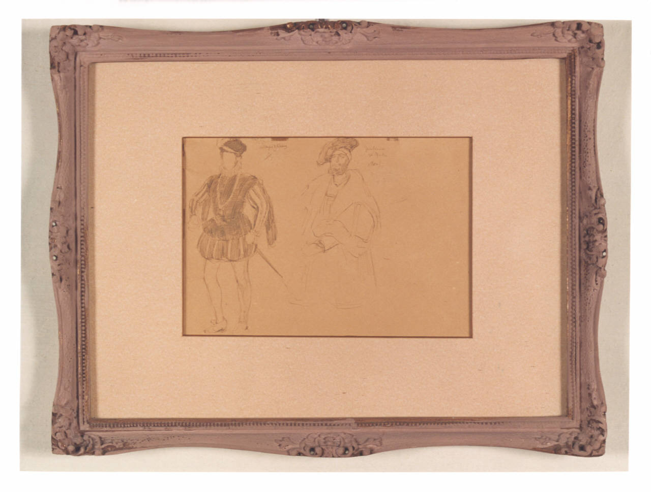 Figure maschili/ figure femminili (disegno) di Faruffini Federico (terzo quarto sec. XIX)