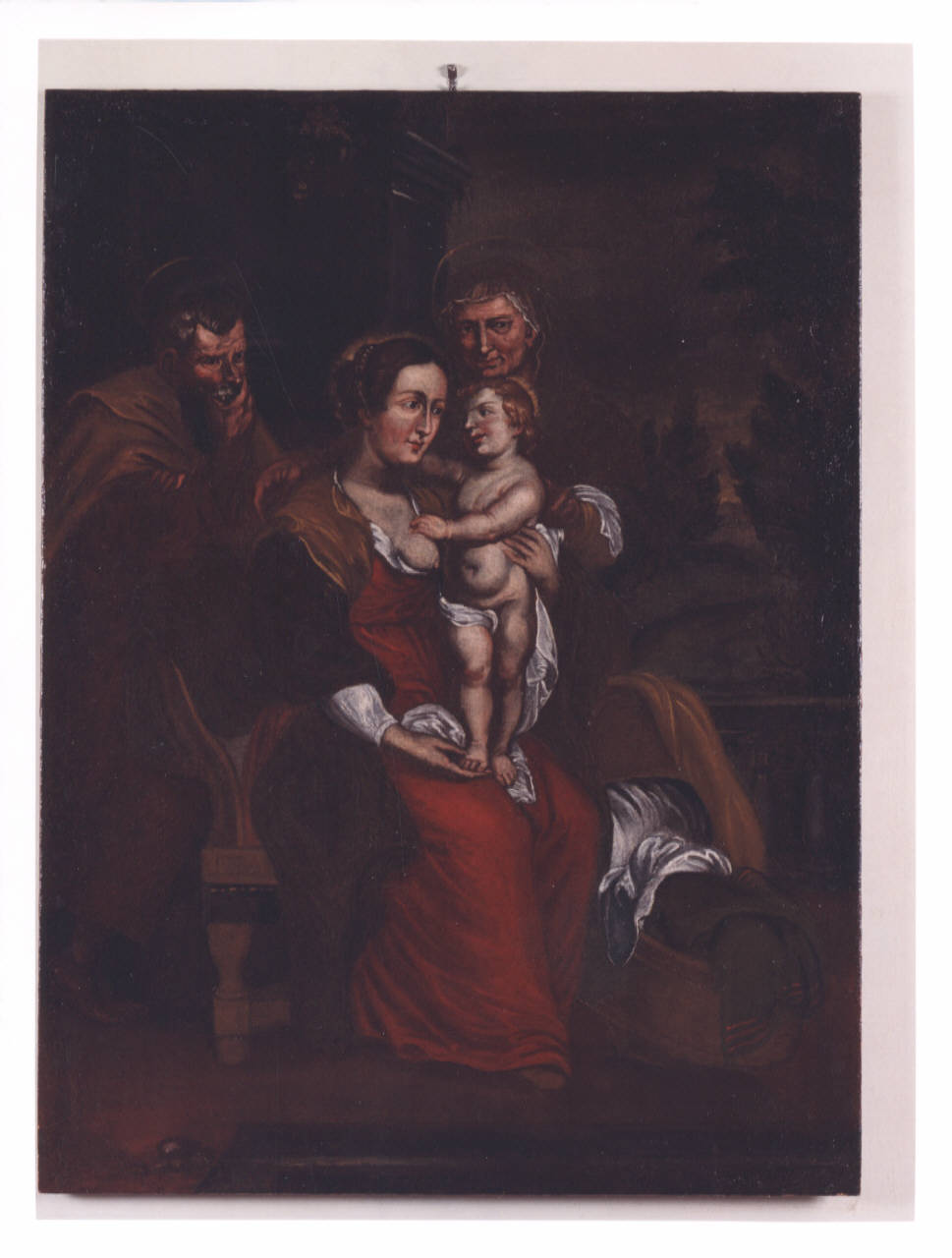 Madonna con Bambino tra San Giuseppe e Sant'Anna (dipinto) - manifattura lombarda (prima metà sec. XVII)