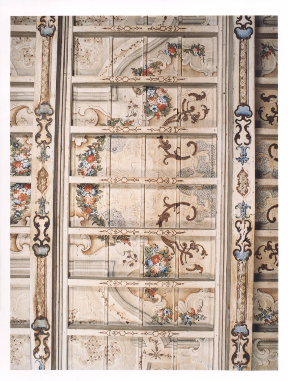 motivi decorativi geometrici (soffitto dipinto) - manifattura lombarda (prima metà sec. XVIII)