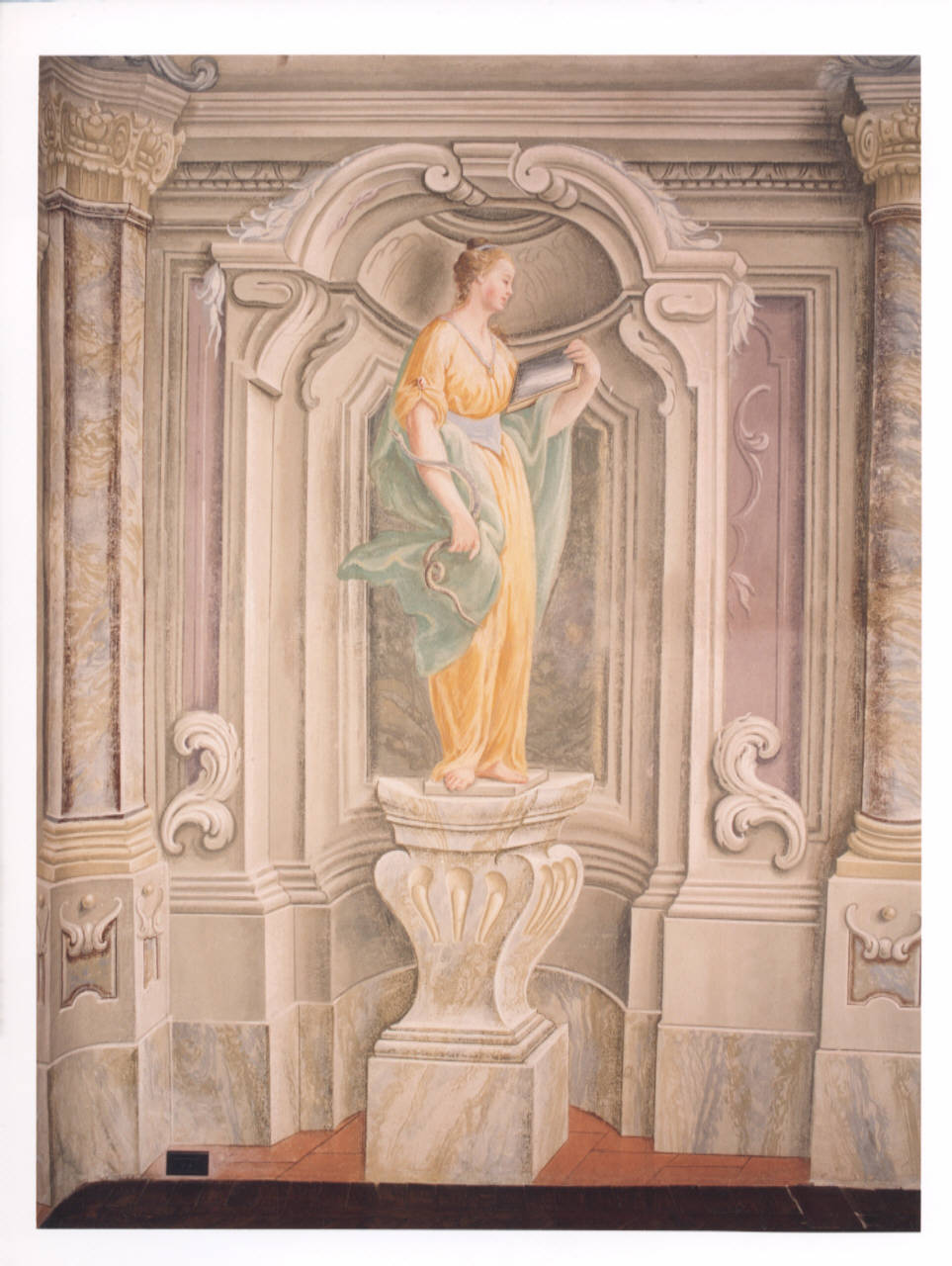 Prudenza (dipinto murale) di Bellotti Biagio; Maggi Pietro (cerchia; cerchia) (seconda metà sec. XVIII)