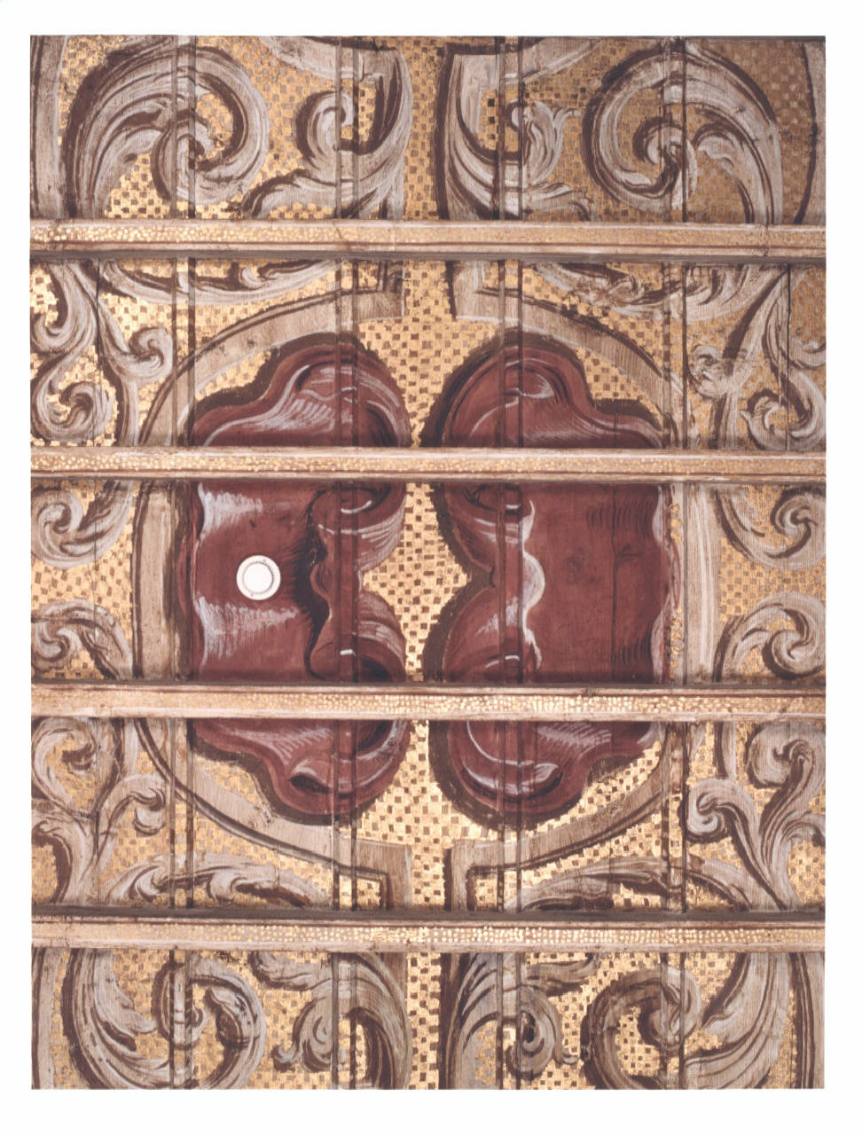 Motivi decorativi a conchiglia (soffitto dipinto) - manifattura lombarda (seconda metà sec. XVII)
