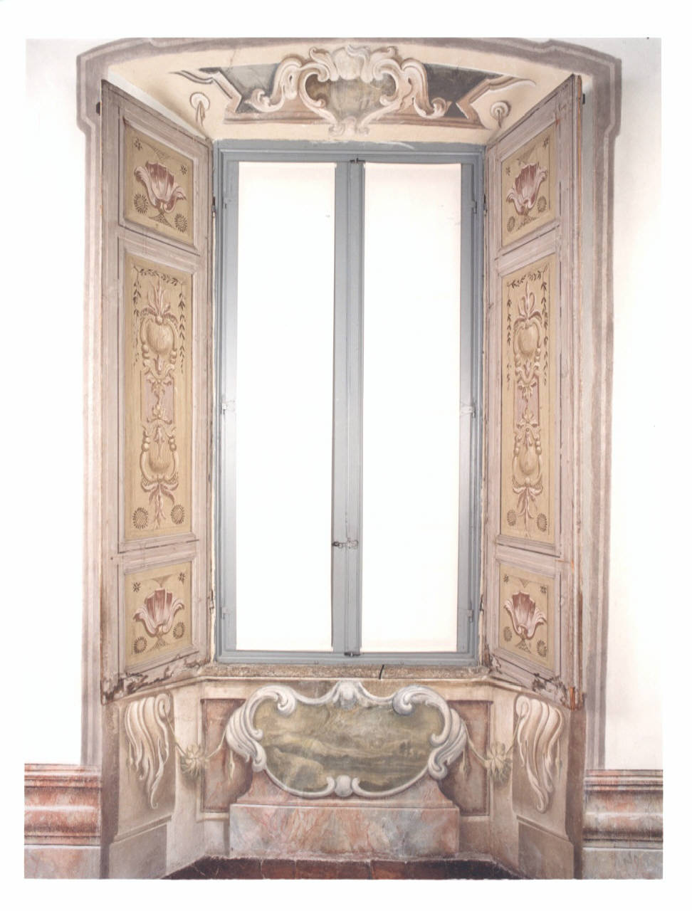 motivi decorativi architettonici (finestra strombata) - manifattura lombarda (seconda metà sec. XVIII)
