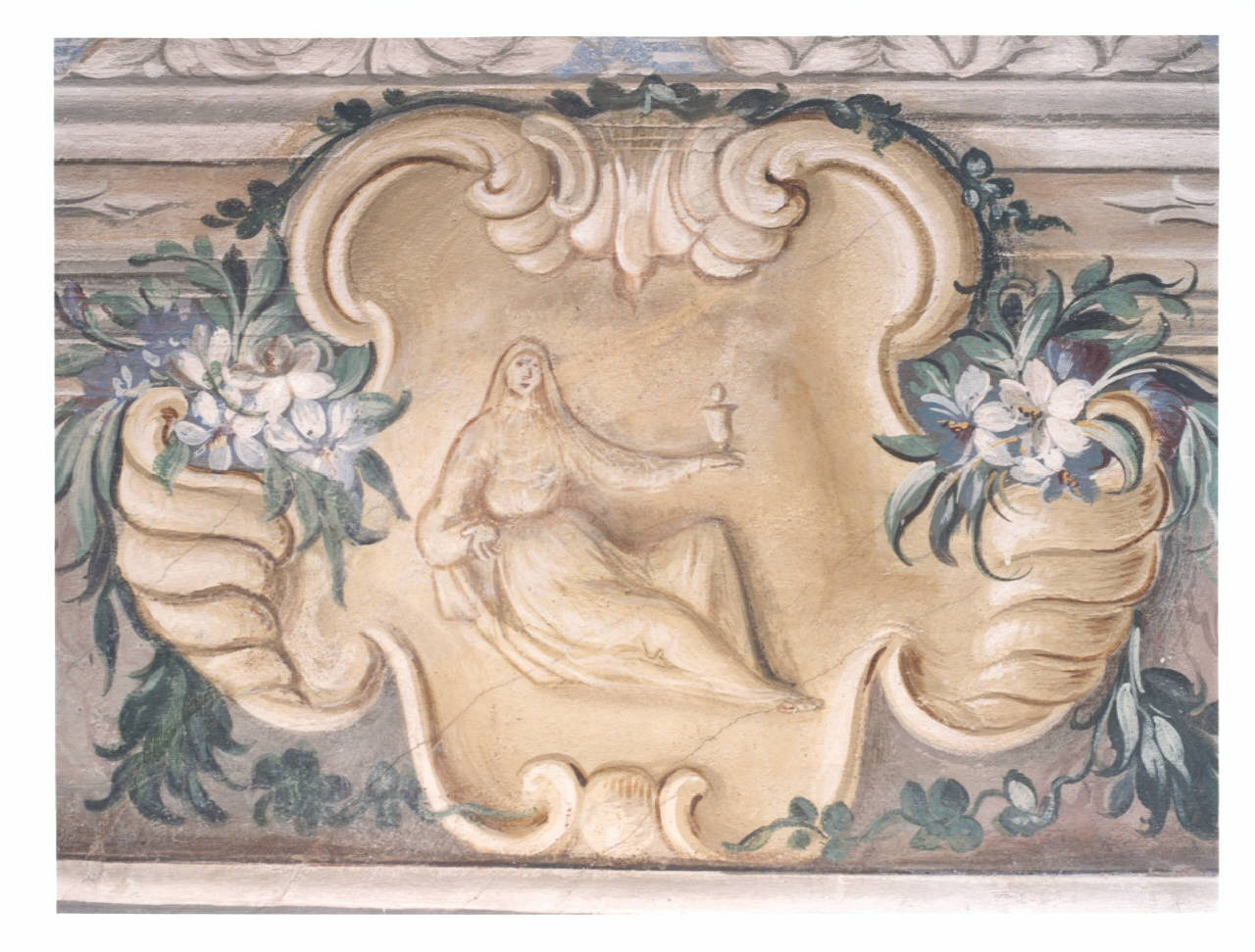 Fedeltà, Fede (dipinto murale) di Bellotti Biagio (cerchia) (metà sec. XVIII)