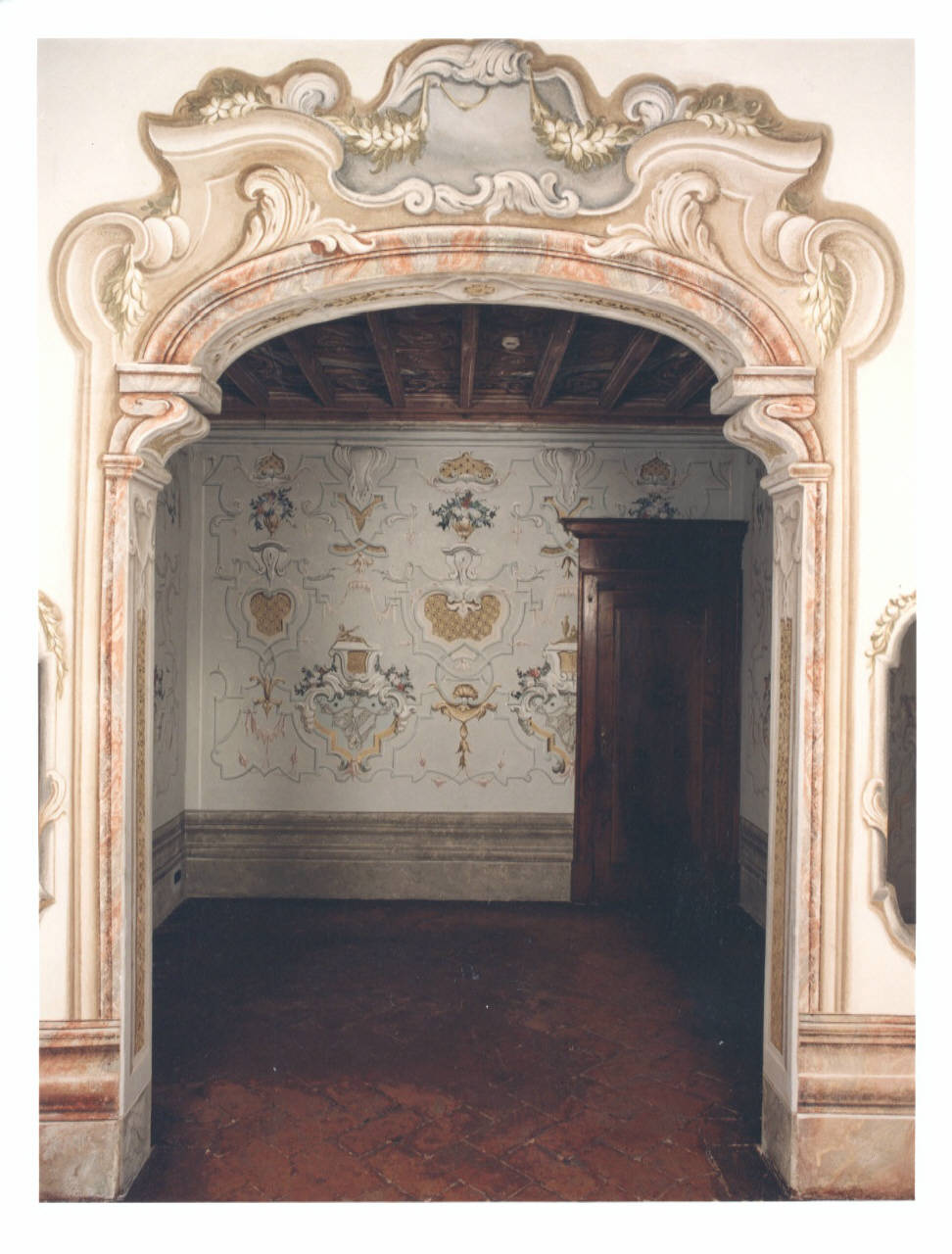 motivi decorativi architettonici (dipinto murale) di Minei Filippo (scuola) (metà sec. XVIII)