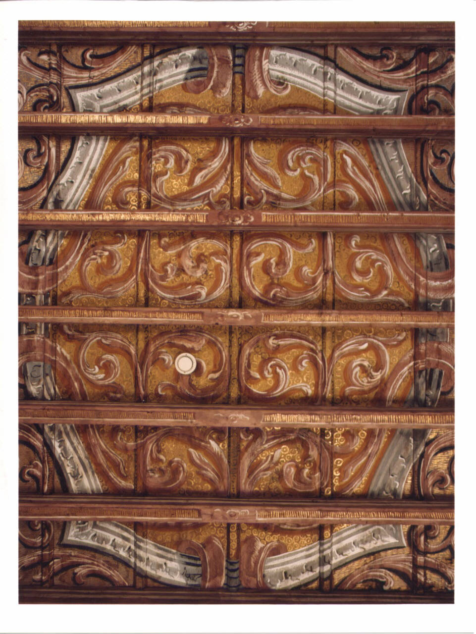 motivi decorativi geometrici (soffitto dipinto) - manifattura lombarda (seconda metà sec. XVII)