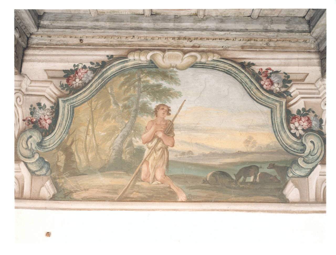 Il pentimento del figliol prodigo, parabola del figliol prodigo (dipinto murale) di Bellotti Biagio (e aiuti) (seconda metà sec. XVIII)