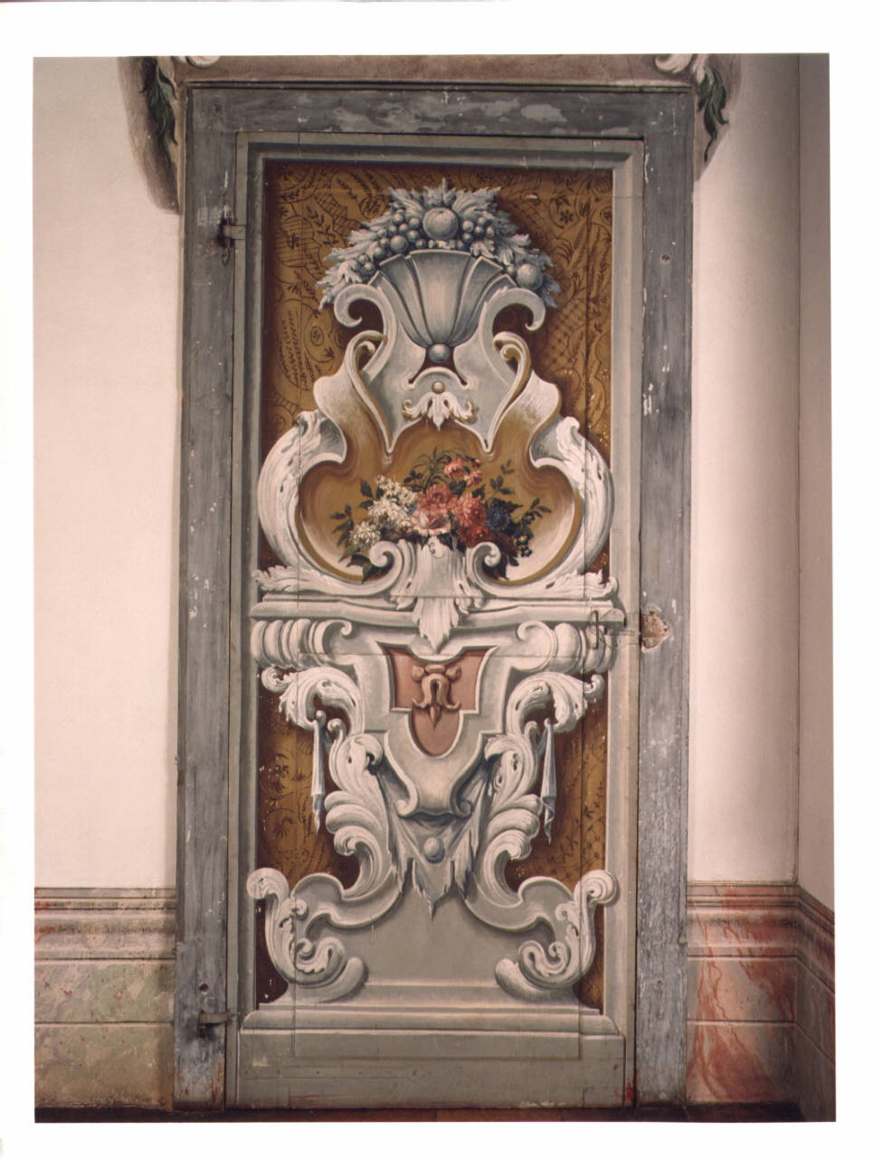 motivi decorativi floreali (porta dipinta) - manifattura lombarda (seconda metà sec. XVIII)