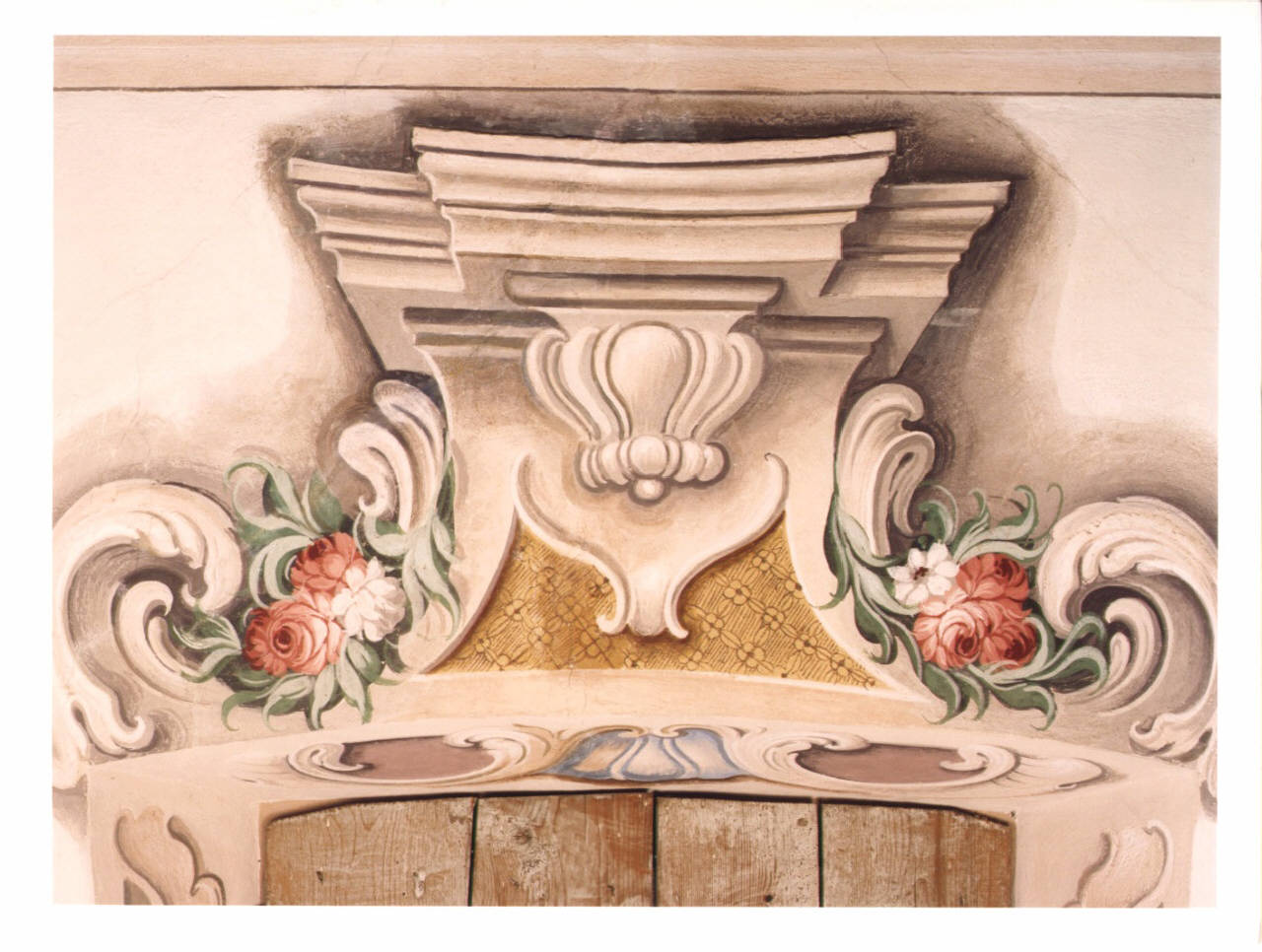 motivi decorativi architettonici (dipinto murale) - ambito lombardo (seconda metà sec. XVIII)