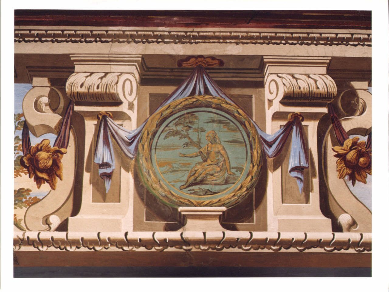 motivi decorativi architettonici (dipinto murale) - ambito lombardo (seconda metà sec. XVIII)