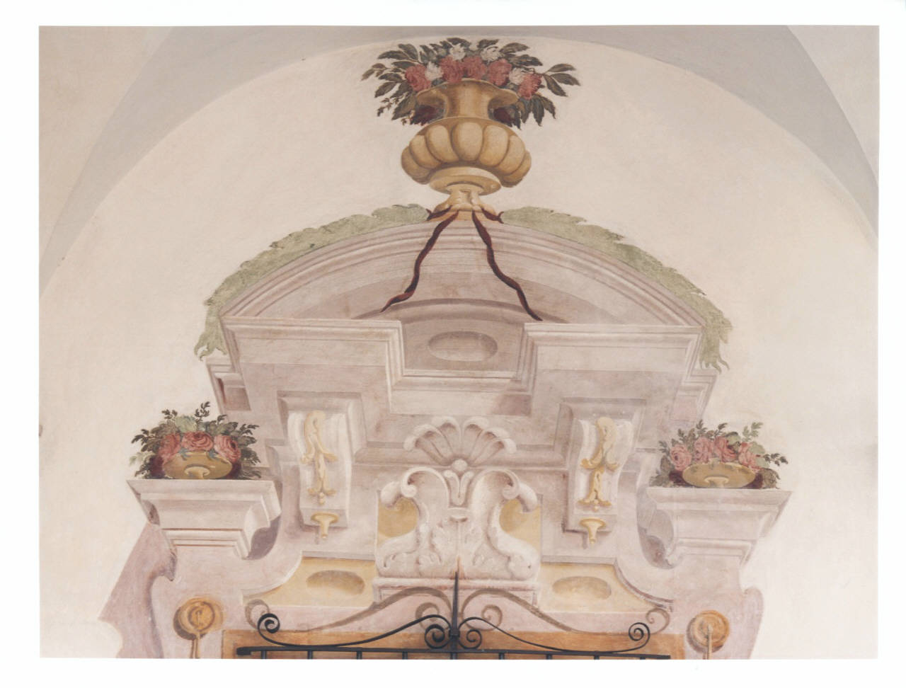 motivi decorativi architettonici (dipinto murale) di Ronchelli Giovan Battista (scuola) (seconda metà sec. XVIII)