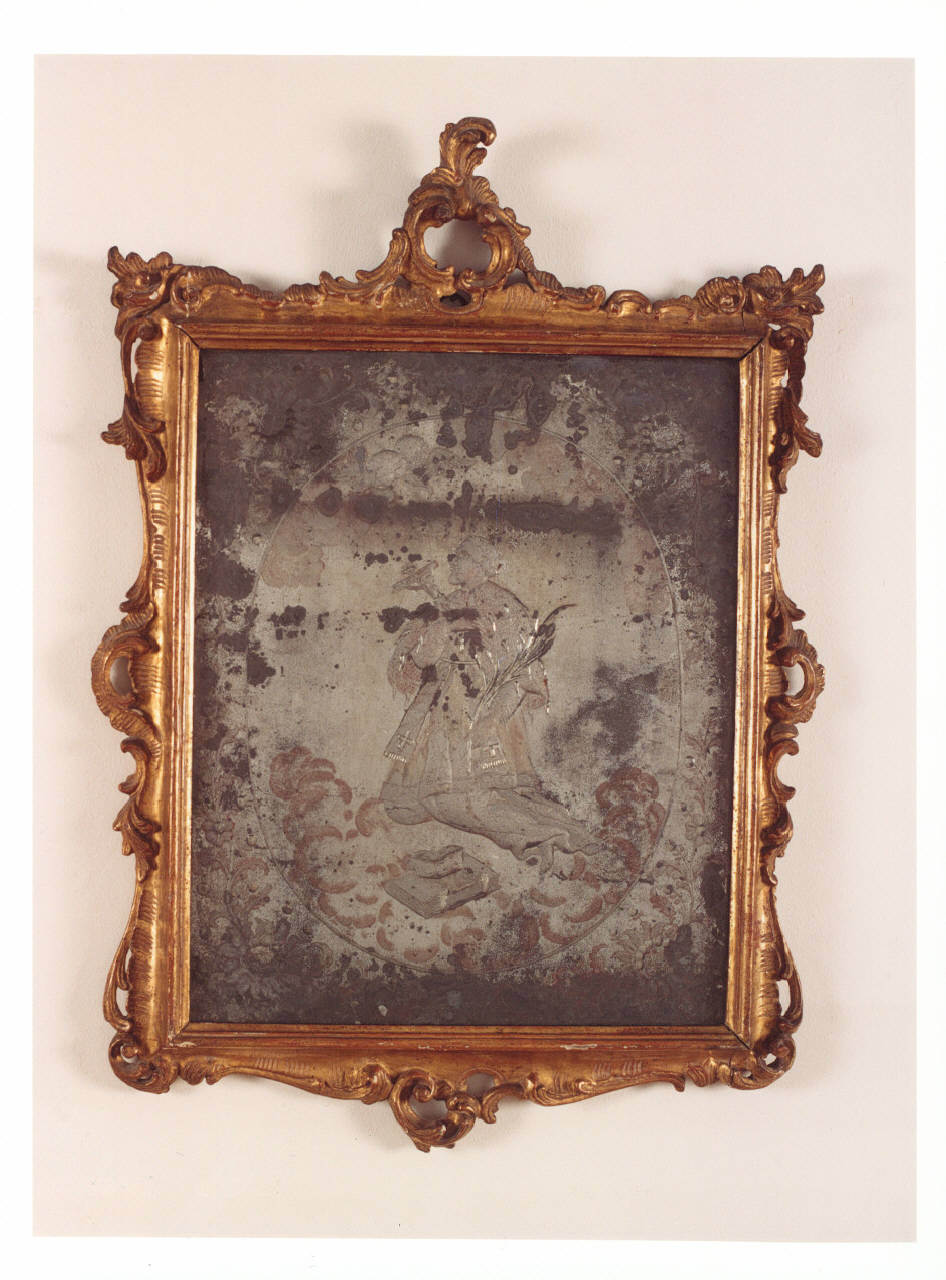 San Carlo Borromeo (specchio) - manifattura veneziana (prima metà sec. XVIII)