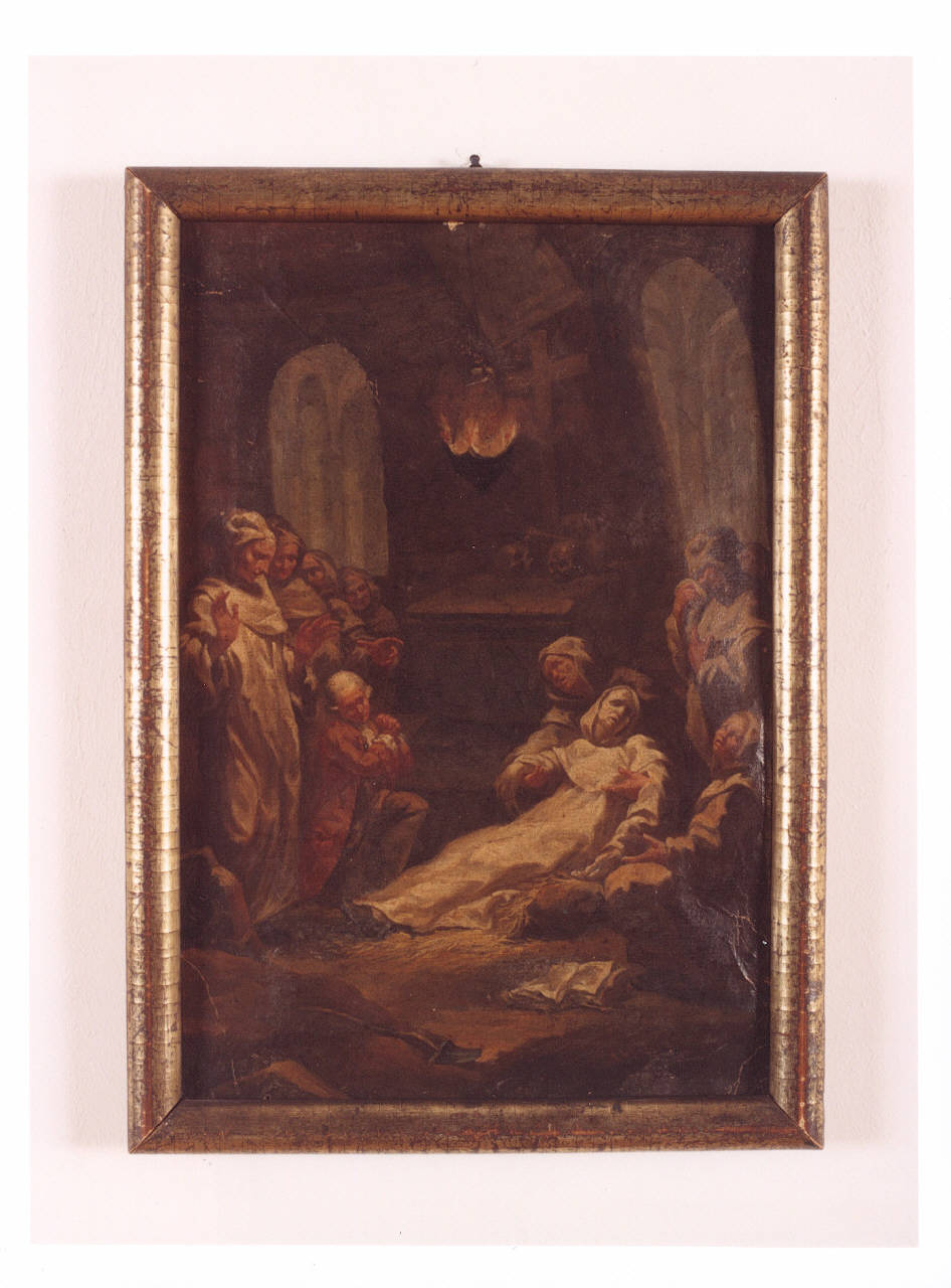 Morte di un Santo, San Benedetto (dipinto) - ambito italiano (prima metà sec. XVIII)