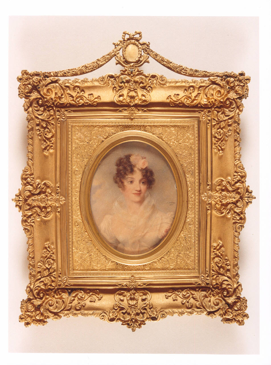 Ritratto di giovane donna, giovane donna (miniatura) di Isabey Jean-Baptiste (sec. XIX)