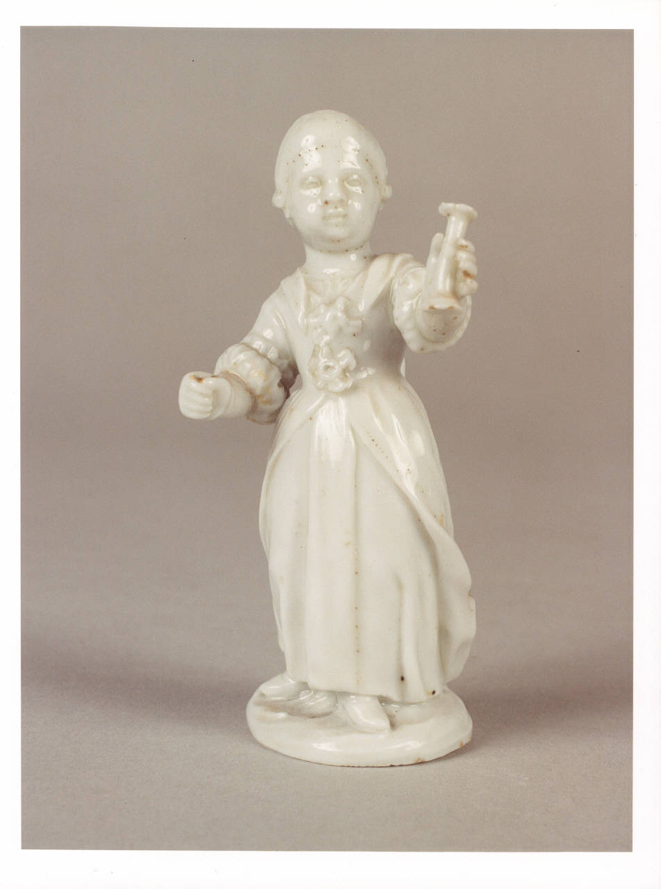 Figura di fanciulla, bambina (statuetta) - manifattura Cozzi (sec. XVIII)