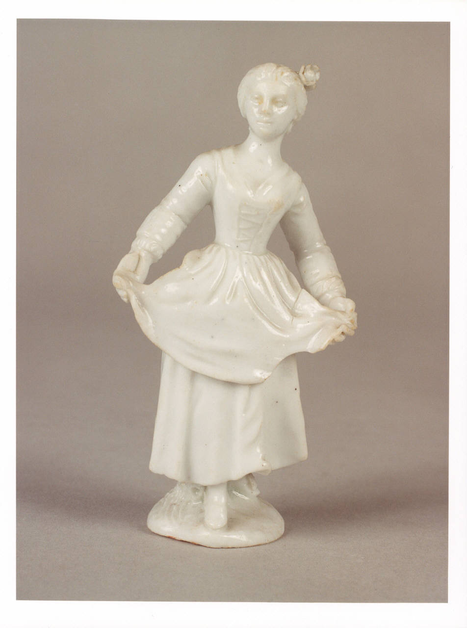 figura di giovane donna danzante (statuetta) - manifattura Cozzi (sec. XVIII)