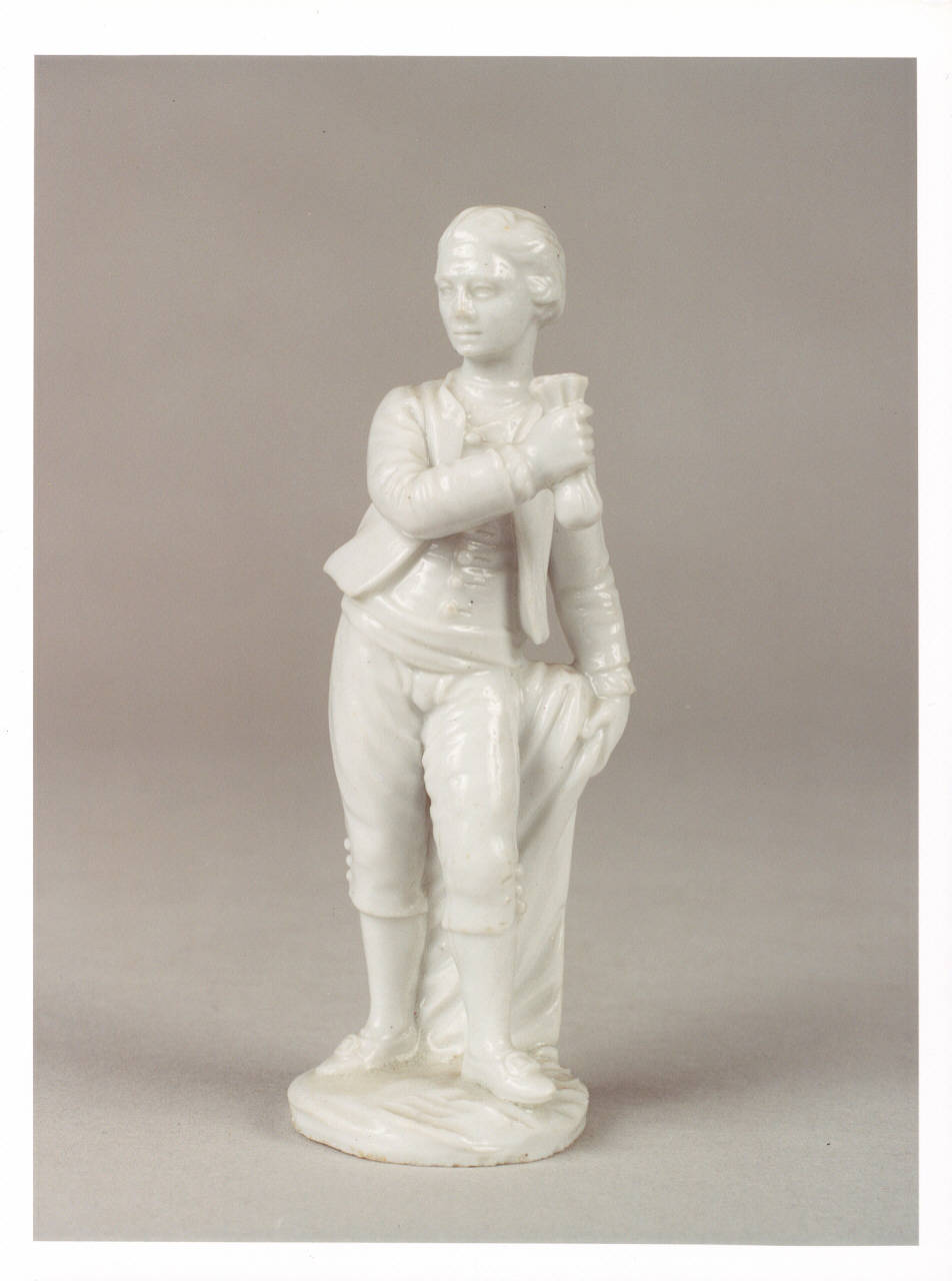 Figura di giovane con borsa, figura maschile (statuetta) - manifattura Le Nove-Bassano (sec. XVIII)