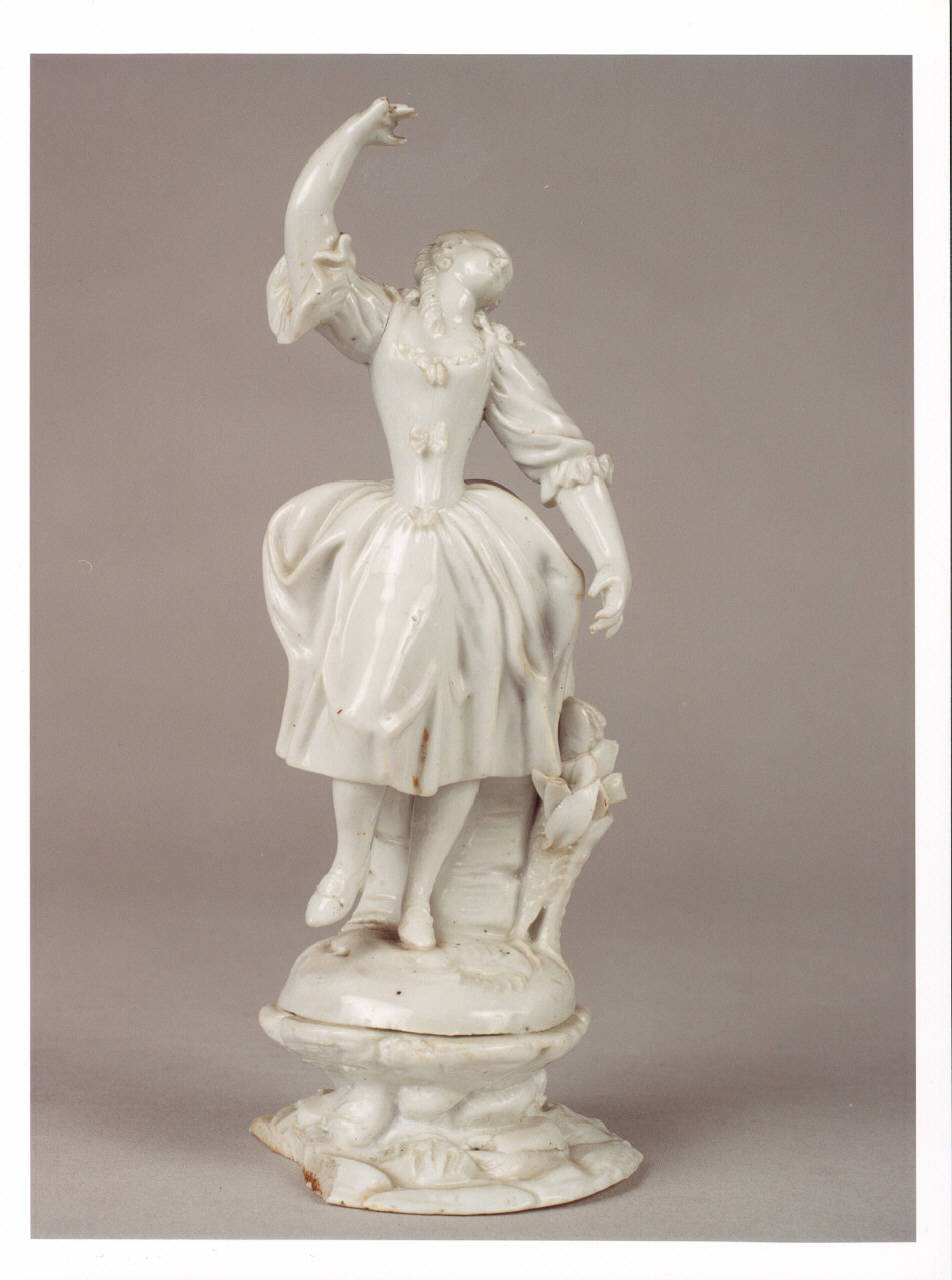 Figura di giovane donna, figura femminile danzante (statuetta) - manifattura Le Nove-Bassano (sec. XVIII)