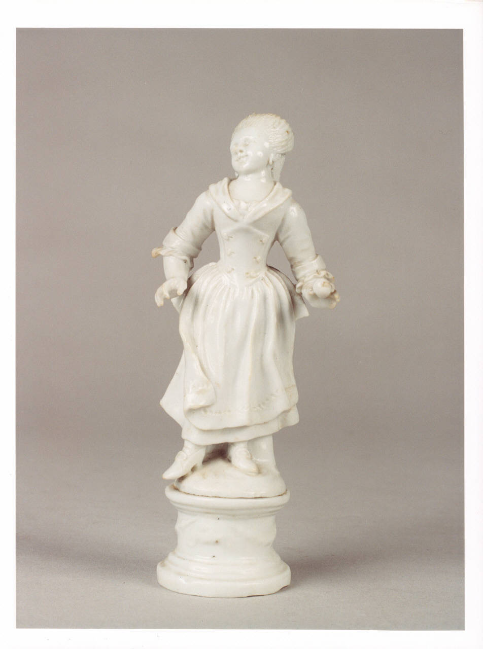 Figura di contadina, figura femminile (statuetta) - manifattura Le Nove-Bassano (fine sec. XVIII)
