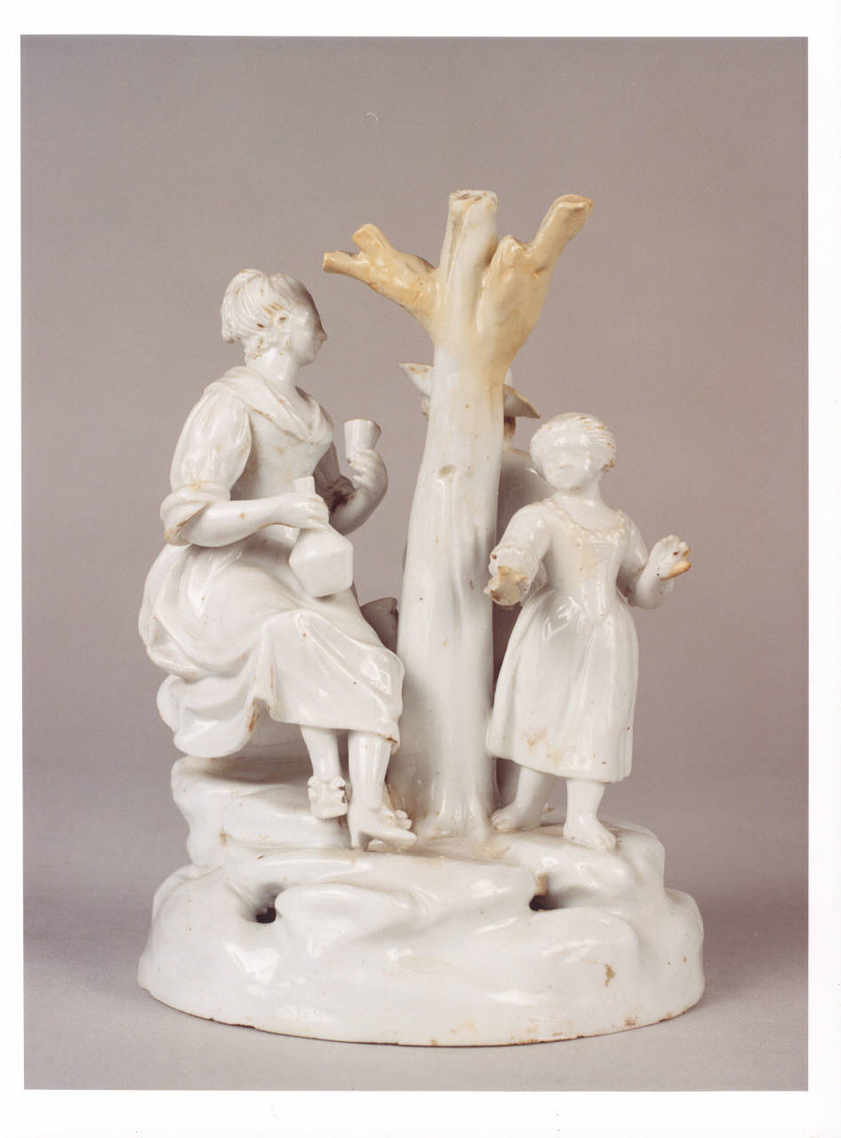 Gruppo campestre, scena campestre (gruppo scultoreo) - manifattura Le Nove-Bassano (sec. XVIII)