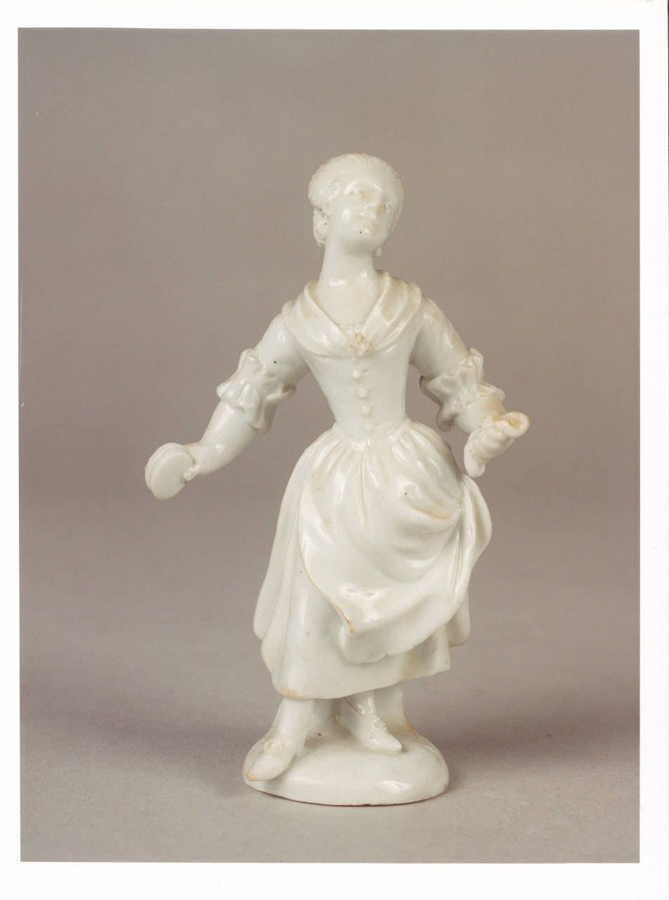 Figura di giovane donna, figura femminile (statuetta) - manifattura Le Nove-Bassano (fine sec. XVIII)