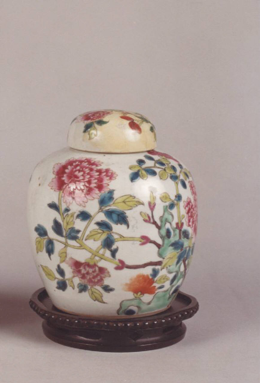 vasetto con coperchio - manifattura cinese (fine/inizio secc. XVIII/ XIX)