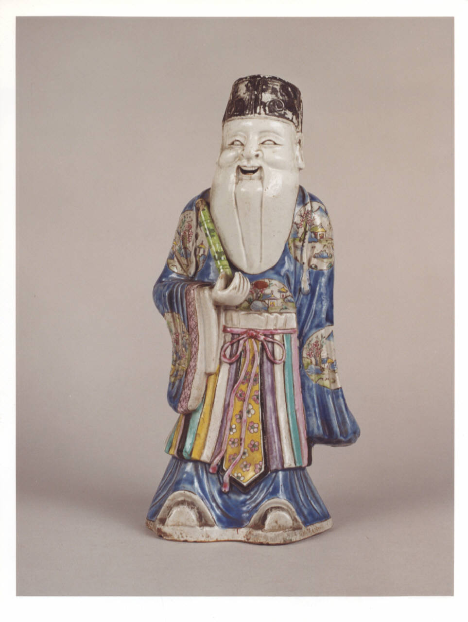 figura maschile di anziano (statuetta) - manifattura cinese (inizio sec. XIX)