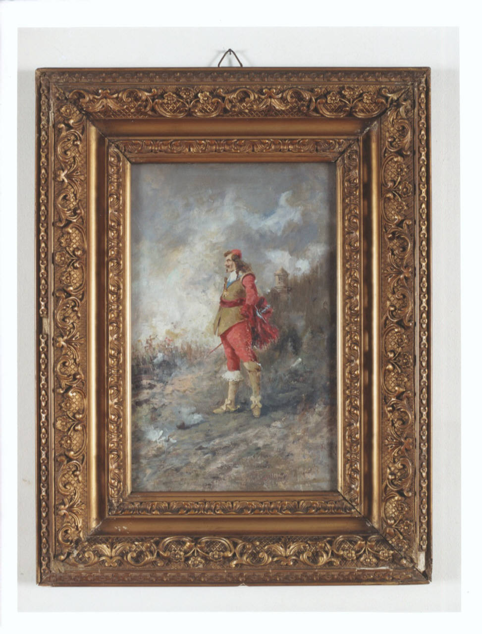 Cardinale Richelieu, figura maschile (dipinto) di Amisani, Giuseppe (inizio sec. XX)