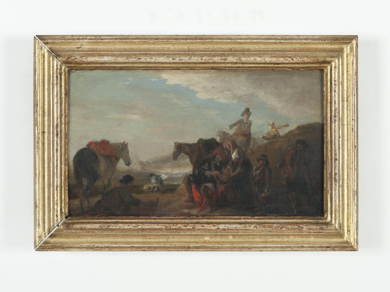 sosta di viandanti (dipinto) di Miel, Jan (attribuito) (sec. XVII)