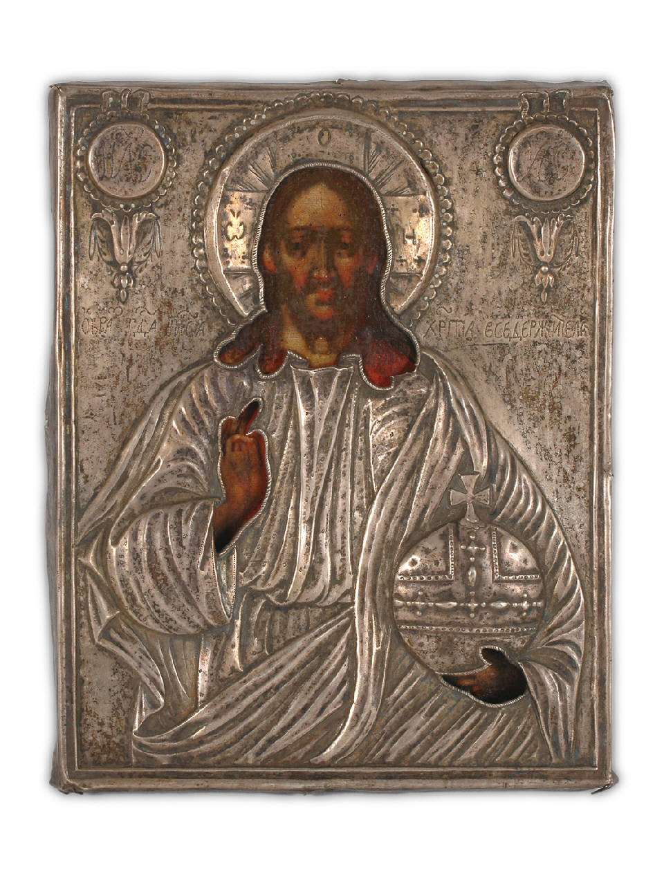 Cristo benedicente (icona) - ambito russo (sec. XIX)