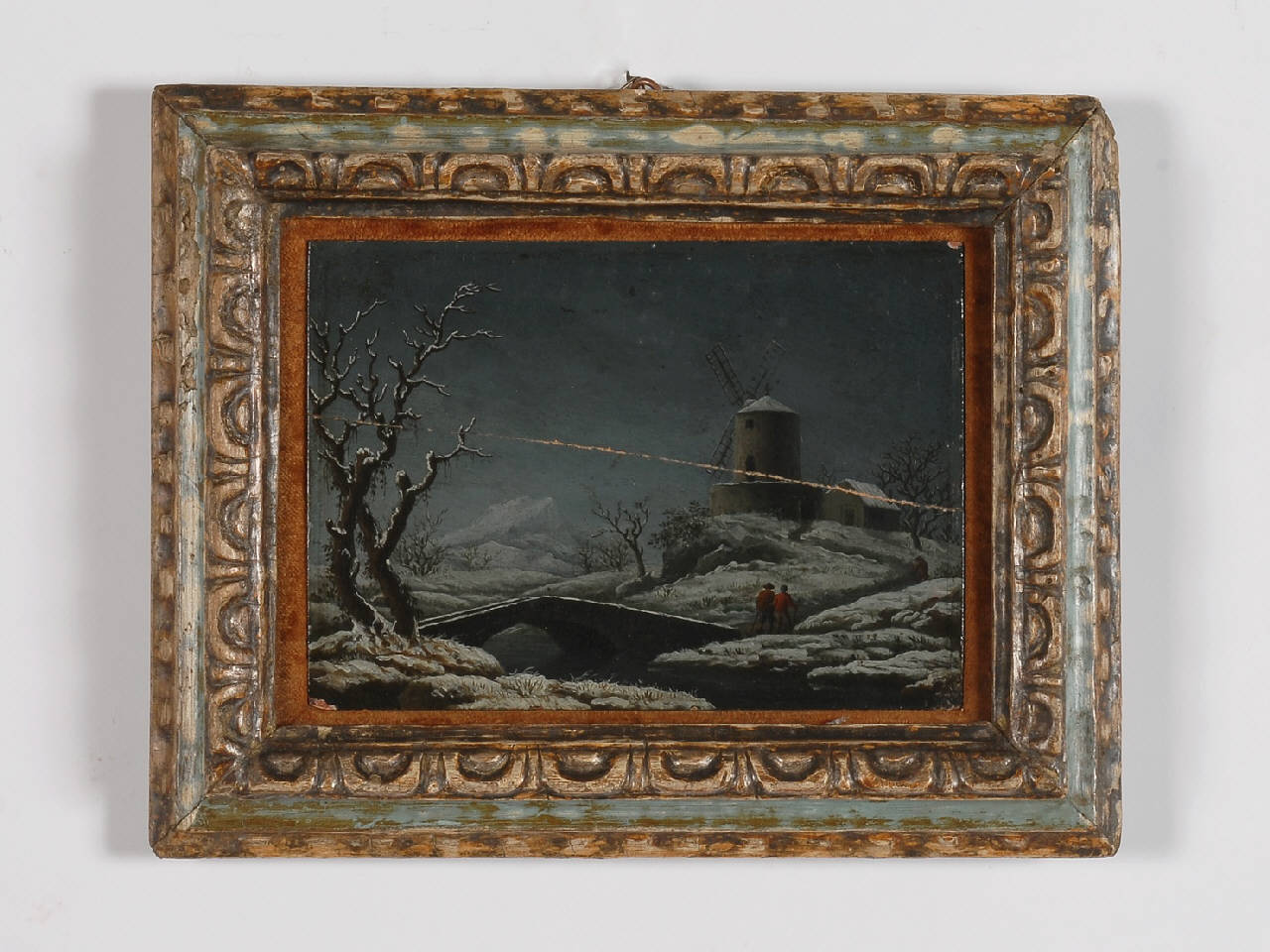 paesaggio invernale (dipinto) - ambito fiammingo (sec. XVIII)