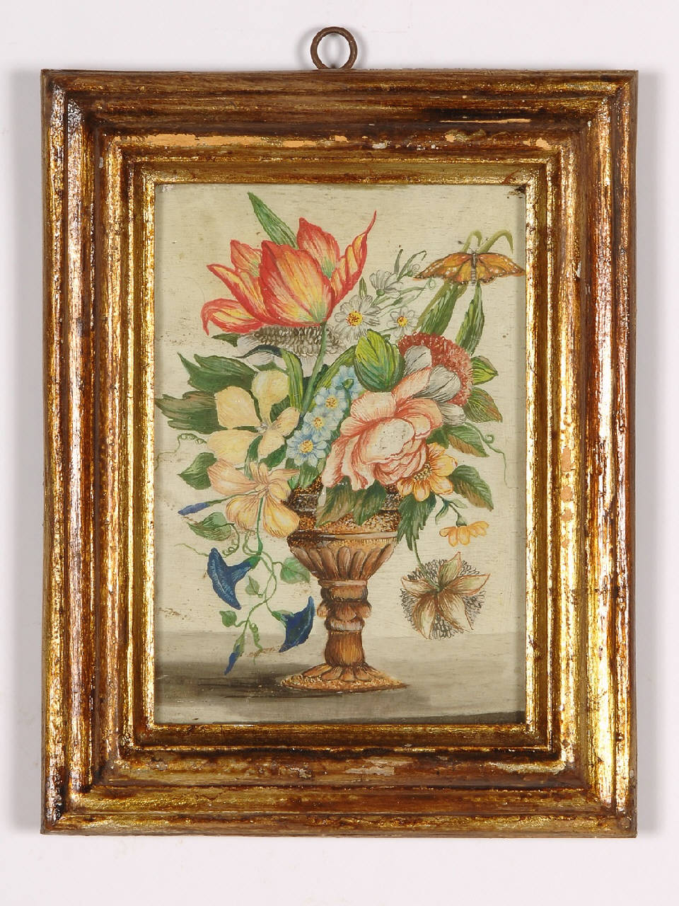 vaso con fiori (miniatura) - ambito Italia settentrionale (sec. XVIII)