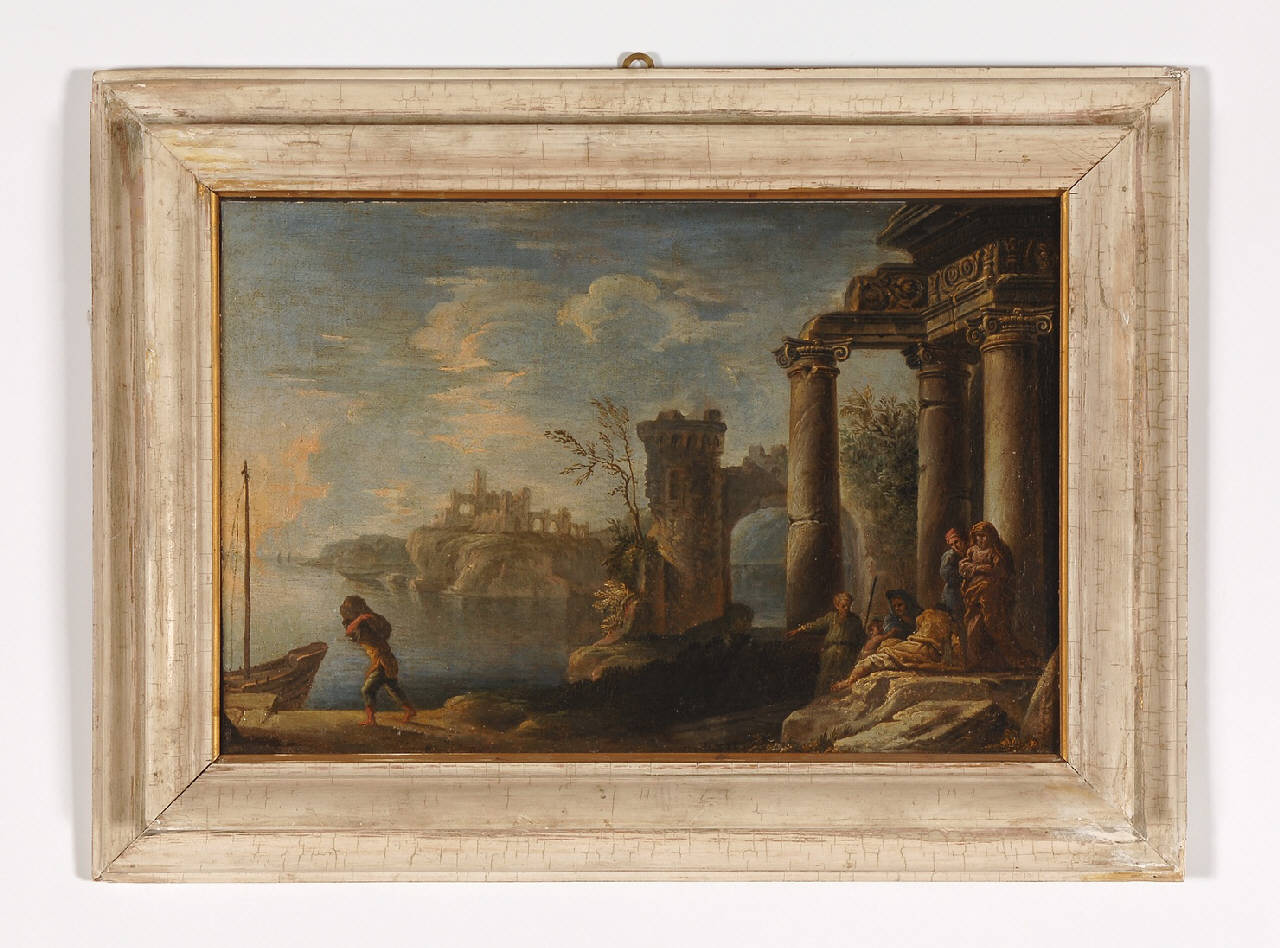capriccio con rovine (dipinto) - ambito Italia centrale (sec. XVIII)