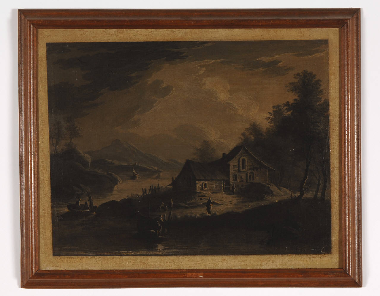 paesaggio montano (dipinto) - ambito piemontese (fine sec. XVIII)