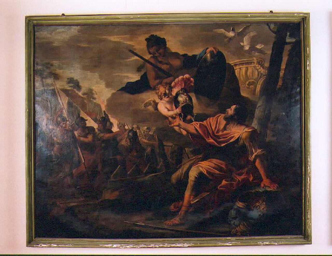 Venere consegna le armi ad Enea (dipinto) - ambito veneto (fine sec. XVIII)