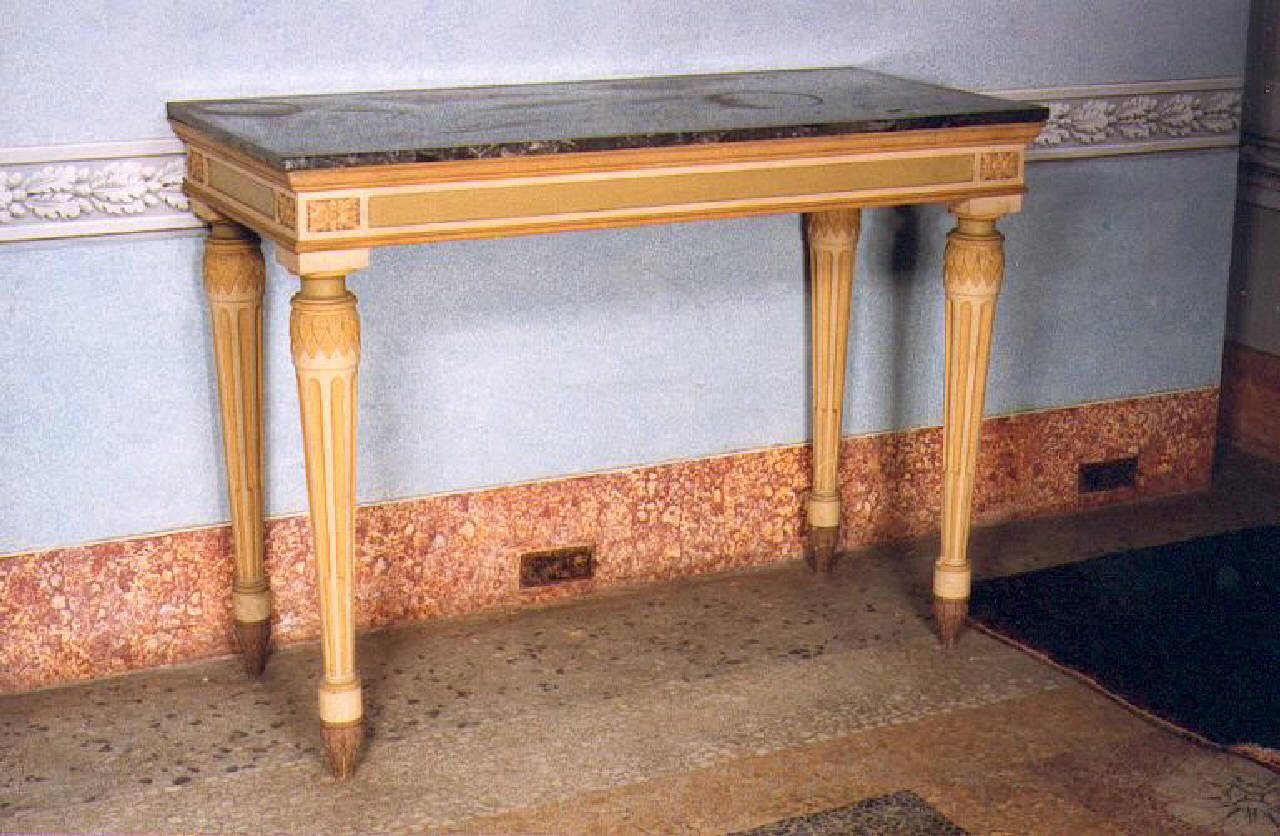 Tavolino con piano in marmo nero (tavolino) - Manifattura dell'Italia Settentrionale (sec. XIX)