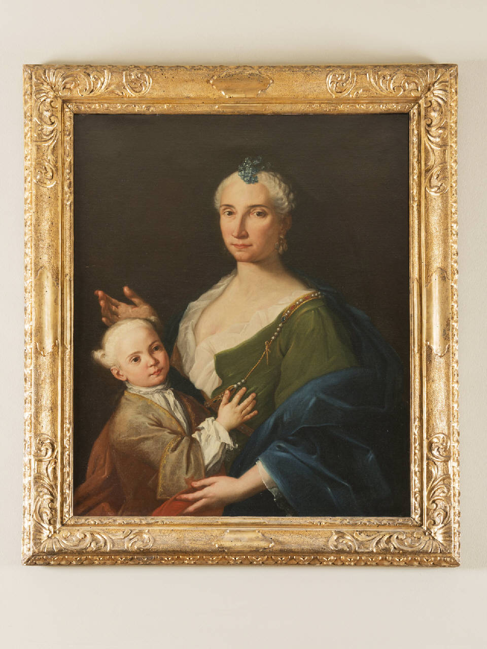 ritratto di gentildonna con fanciullo (dipinto) - ambito veneto (prima metà sec. XVIII)