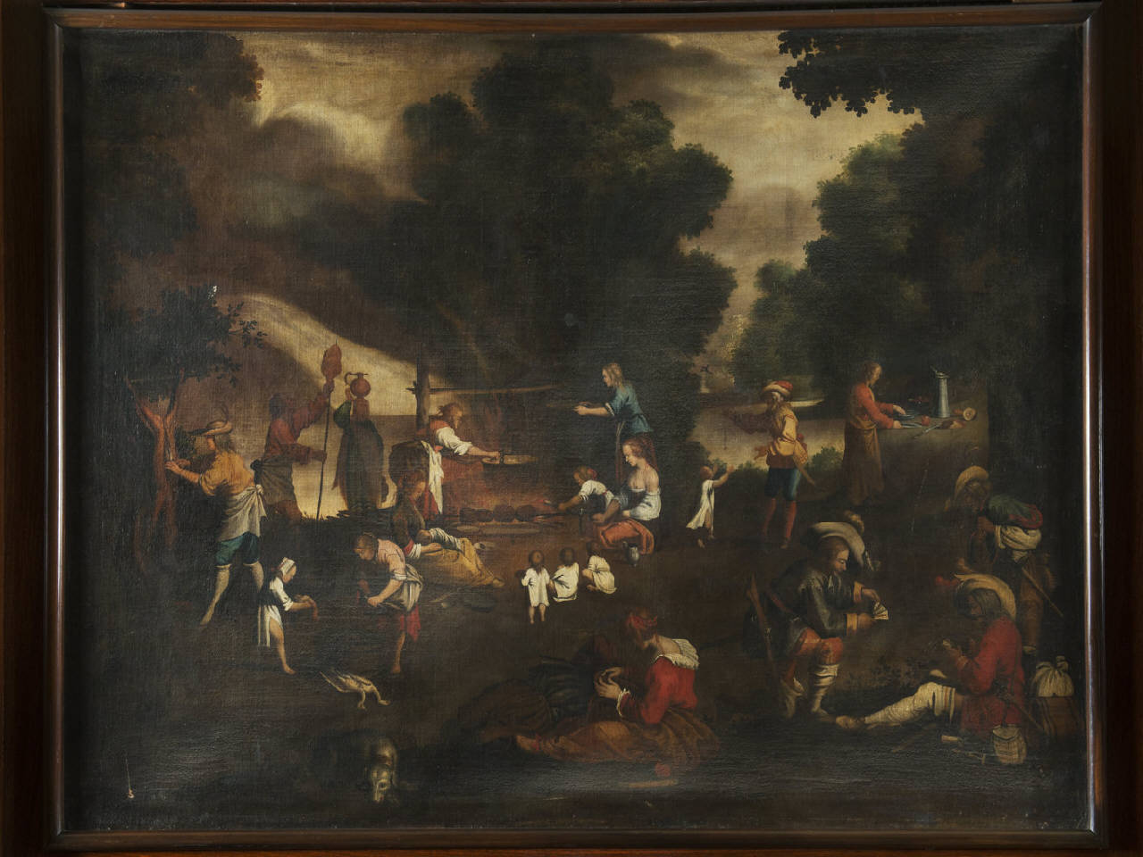 Scena di vita campestre, scena di vita campestre (dipinto) - ambito fiammingo (sec. XVII)