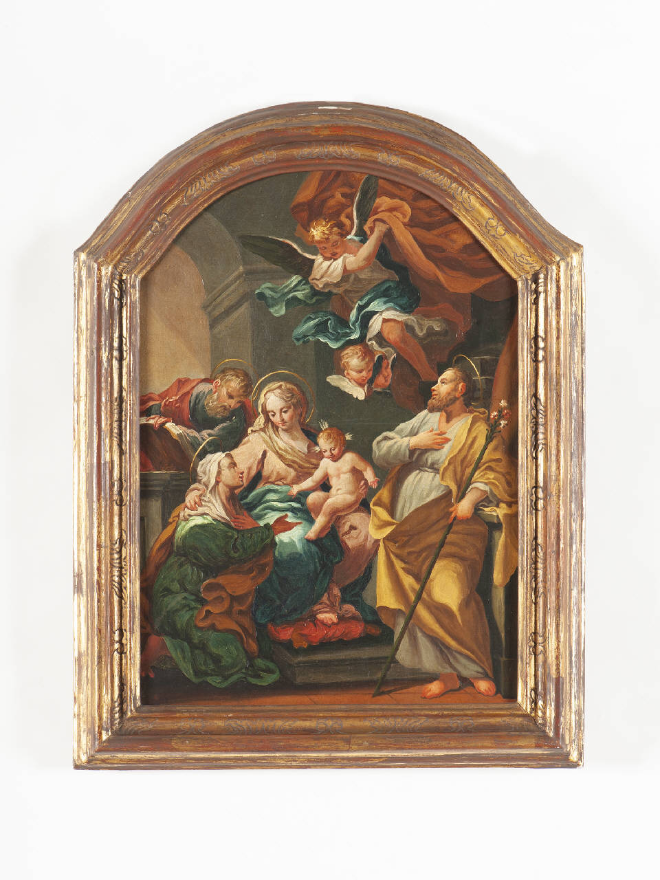 Sacra Famiglia con Santi (dipinto) - ambito italiano (sec. XVIII)