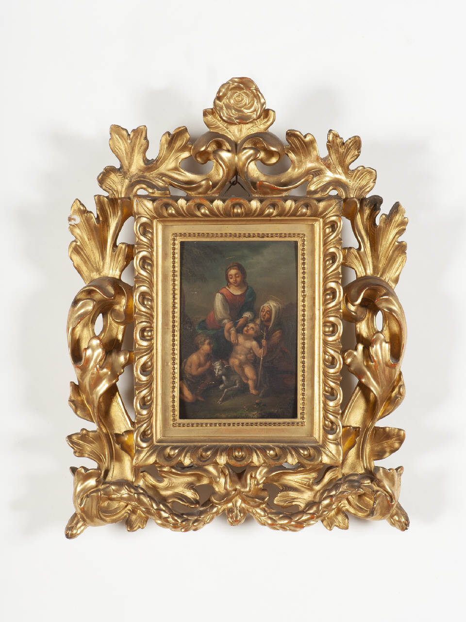 Madonna con Bambino, San Giovannino e Sant'Anna (dipinto) - ambito italiano (sec. XVIII)